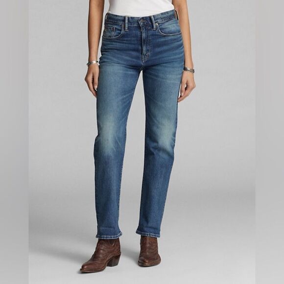 RRL Double RL Stillwater Indigo Wash Boy Fit Jeans - Picture 6 of 16